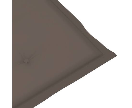 Pernă de șezlong, gri taupe, (75+105)x 50x3 cm, 7 image