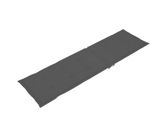 Pernă de șezlong, negru, (75+105) x 50x3 cm, 5 image