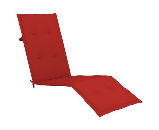 Pernă de șezlong, roșu, (75+105)x 50x3 cm, 3 image
