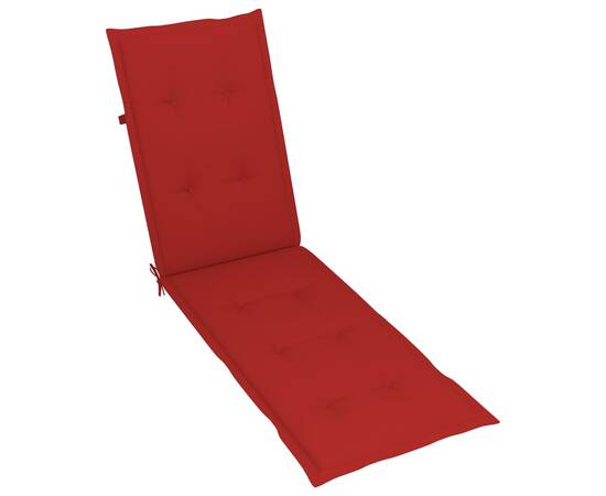 Pernă de șezlong, roșu, (75+105)x 50x3 cm, 4 image
