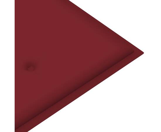 Pernă pentru bancă de grădină, roșu vin, 100x50x3 cm, textil, 3 image