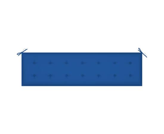 Pernă pentru bancă grădină, albastru regal, 180x50x3 cm, textil, 2 image