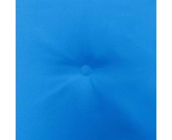 Perne scaun de grădină, 6 buc., albastru, 50x50x3 cm, textil, 2 image