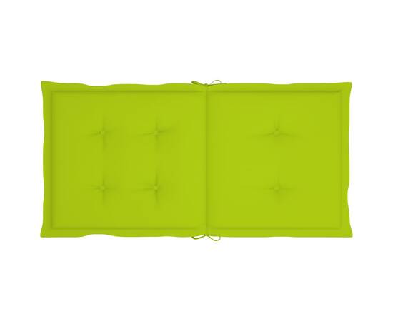 Perne scaun de grădină, 6 buc., verde aprins, 100x50x4 cm, 2 image