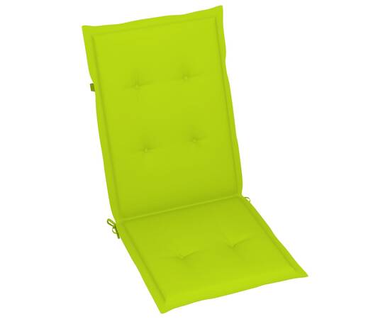 Perne scaun de grădină, 6 buc., verde aprins, 120x50x4 cm, 2 image