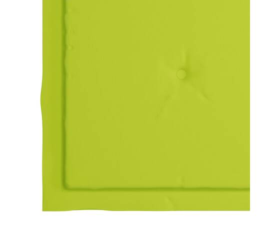 Perne scaun de grădină 6 buc. verde deschis 50x50x3 cm textil, 5 image
