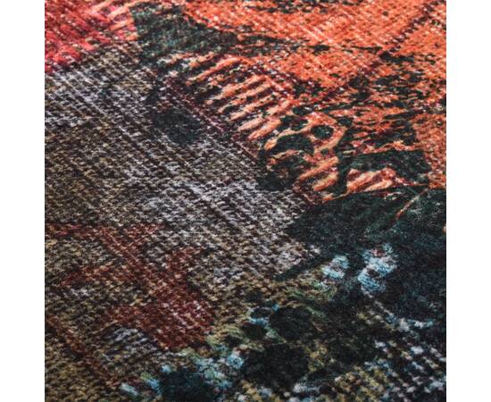 Covor lavabil, mozaic multicolor, 190x300 cm, antiderapant, 4 image