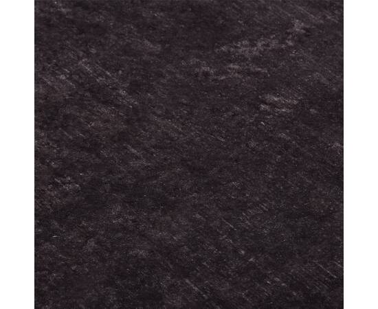 Covor lavabil, negru și auriu, 80x300 cm, antiderapant, 5 image