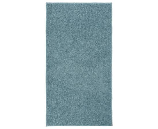 Covor cu fire scurte, albastru, 80x150 cm