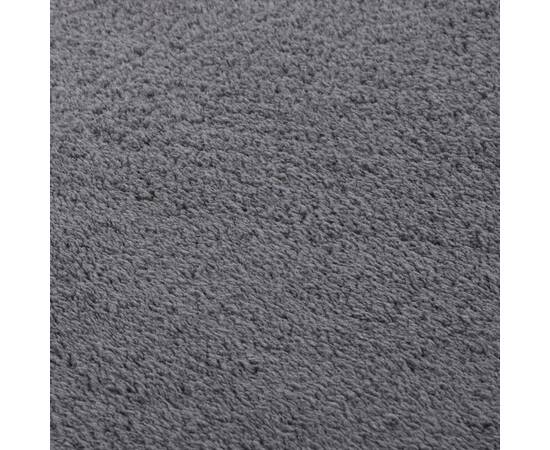 Covor lavabil moale shaggy 120x170 cm, anti-alunecare, antracit, 7 image