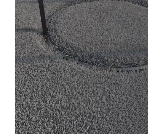 Covor lavabil moale shaggy 120x170 cm, anti-alunecare, antracit, 4 image