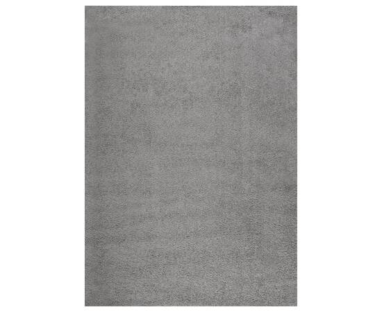 Covor shaggy, fir lung, gri, 120x170 cm, 2 image