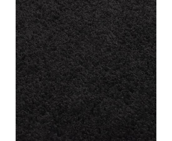 Covor shaggy, fir lung, negru, 200x290 cm, 8 image