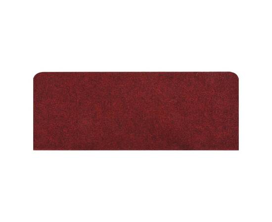 Covorașe scări autoadezive, 15 buc., roșu, 65x28 cm, 5 image