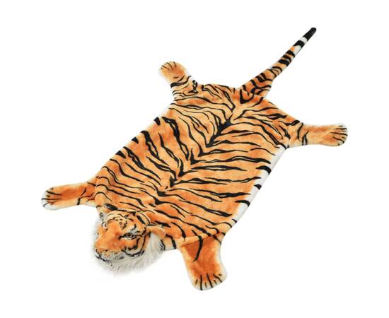 Covor model tigru 144 cm pluș maro