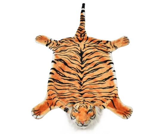 Covor model tigru 144 cm pluș maro, 2 image