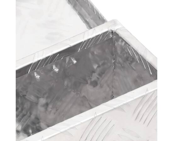 Cutie de depozitare, argintiu, 50x20,5x15 cm, aluminiu, 7 image