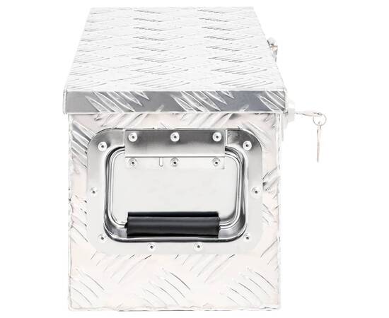 Cutie de depozitare, argintiu, 60x23,5x23 cm, aluminiu, 3 image
