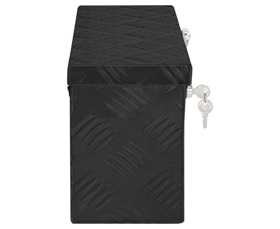 Cutie de depozitare, negru, 50x20,5x15 cm, aluminiu, 3 image