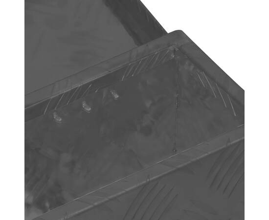 Cutie de depozitare, negru, 50x20,5x15 cm, aluminiu, 6 image