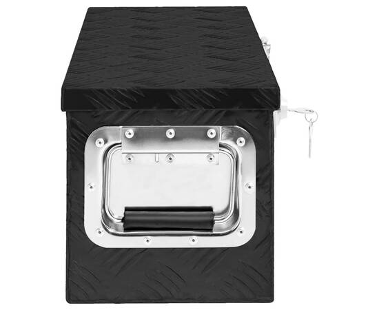 Cutie de depozitare, negru, 60x23,5x23 cm, aluminiu, 2 image