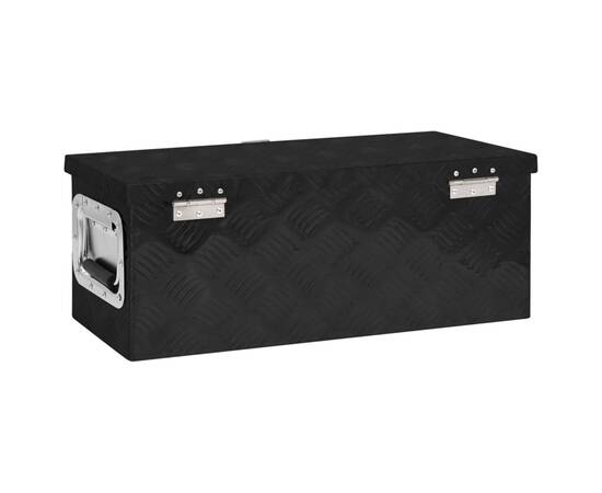 Cutie de depozitare, negru, 60x23,5x23 cm, aluminiu, 3 image