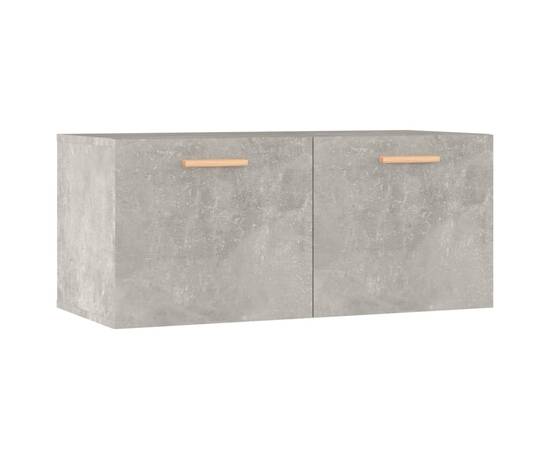 Dulap de perete, gri beton, 80x35x36,5 cm, lemn prelucrat, 2 image