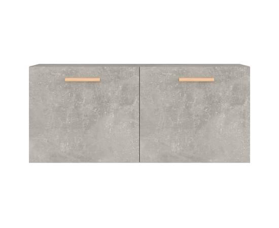 Dulap de perete, gri beton, 80x35x36,5 cm, lemn prelucrat, 5 image