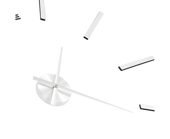 Ceas de perete 3d, argintiu, 100 cm, xxl, design modern, 5 image