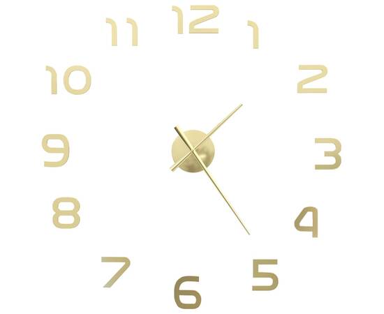 Ceas de perete 3d, auriu, 100 cm, xxl, design modern, 2 image