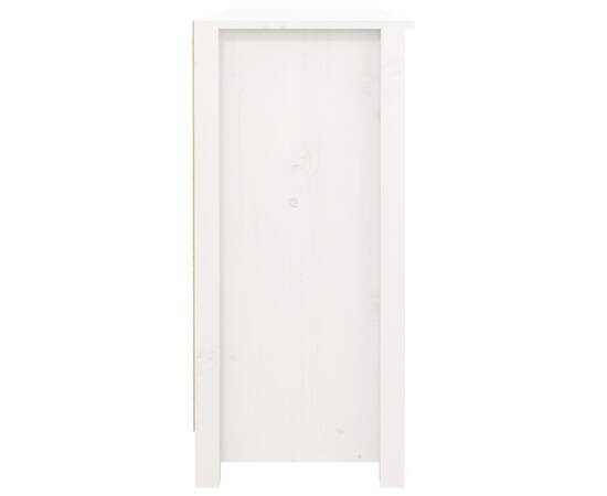 Servantă, alb, 100x35x74,5 cm, lemn masiv de pin, 7 image