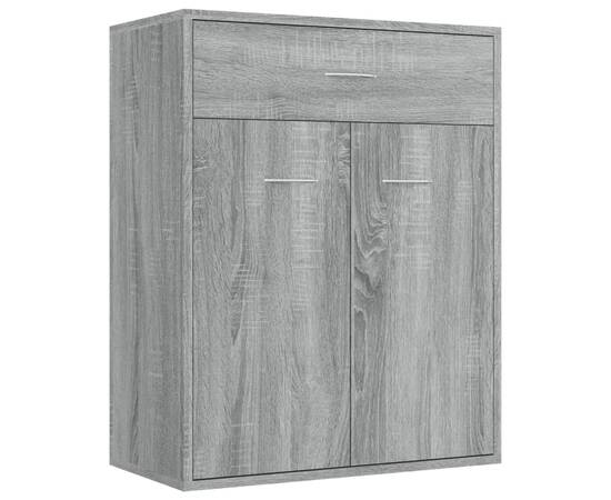 Servantă, sonoma gri, 60x30x75 cm, lemn prelucrat, 2 image