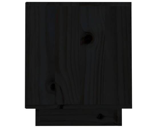 Comodă tv, negru, 70x34x40 cm, lemn masiv de pin, 8 image