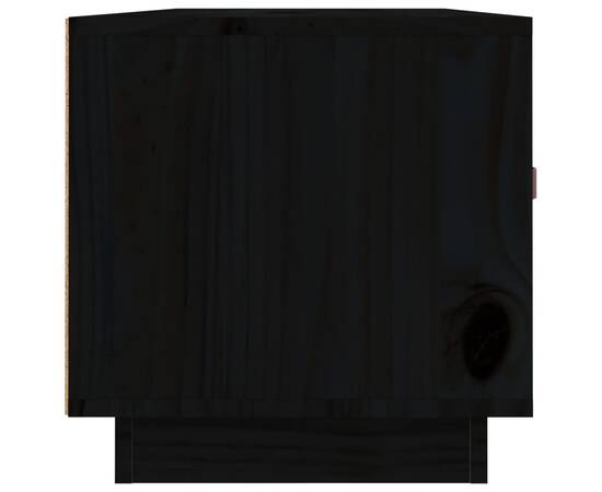 Comodă tv, negru, 80x34x35 cm, lemn masiv de pin, 8 image