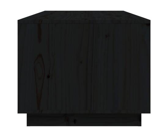 Măsuță de cafea, negru, 100x50x41 cm, lemn masiv de pin, 7 image