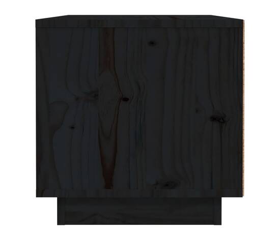 Noptieră, negru, 40x34x35 cm, lemn masiv de pin, 6 image