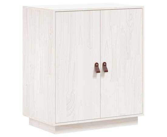 Servantă, alb, 65,5x40x75 cm, lemn masiv de pin, 2 image