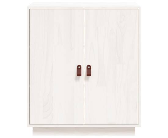 Servantă, alb, 65,5x40x75 cm, lemn masiv de pin, 3 image