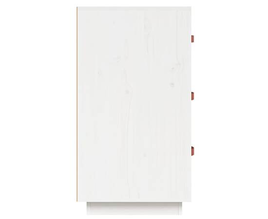 Servantă, alb, 80x40x75 cm, lemn masiv de pin, 5 image