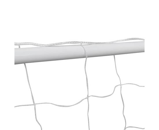 Porți de fotbal cu plase 2 buc. alb 182x61x122 cm oțel, 4 image