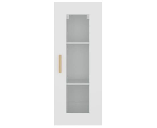 Dulap de perete suspendat, alb, 34,5x34x90 cm, 7 image