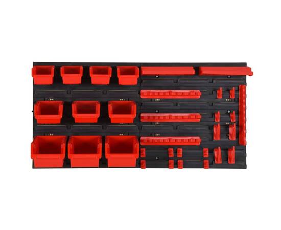 Set rafturi atelier 35 buc. roșu / negru 77x39 cm polipropilenă, 2 image