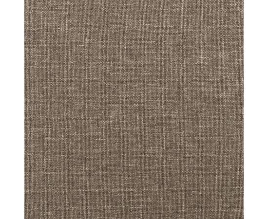 Cadru de pat box spring, gri taupe, 100x200 cm, textil, 8 image