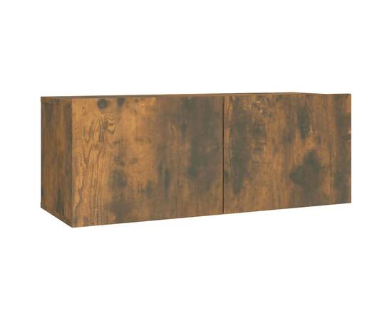 Set dulapuri tv, 2 piese, stejar fumuriu, lemn prelucrat, 5 image