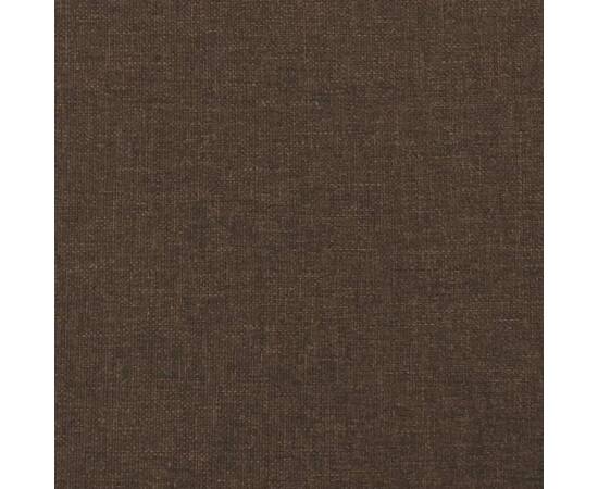 Cadru de pat box spring, maro închis, 140x190 cm, textil, 8 image