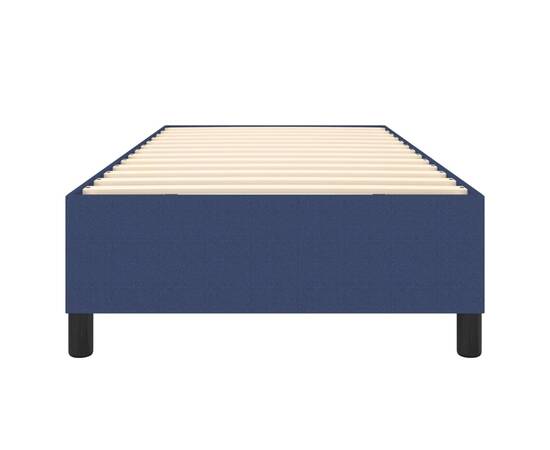 Cadru de pat box spring, albastru, 90x200 cm, textil, 5 image