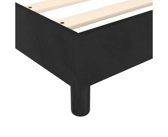 Cadru de pat box spring, negru, 160x200 cm, catifea, 7 image