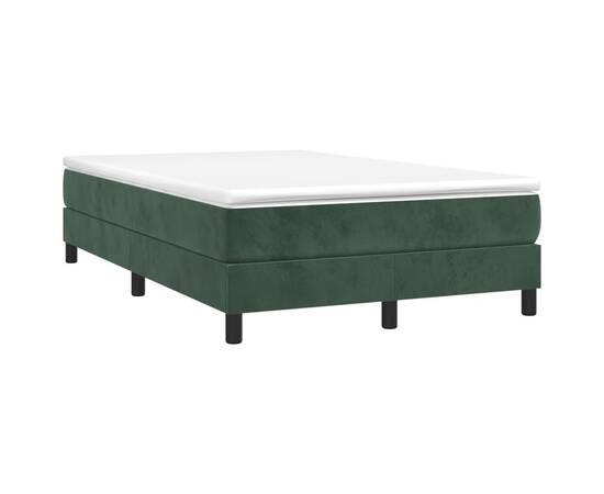 Cadru de pat box spring, verde închis, 120x200 cm, catifea, 3 image
