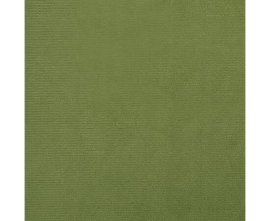 Scaune de bucătărie, 2 buc., verde deschis, catifea, 8 image