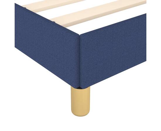 Cadru de pat, albastru, 100 x 200 cm, material textil, 7 image